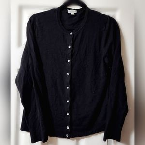 Charter Club Black Sweater Cardigan Long Sleeve